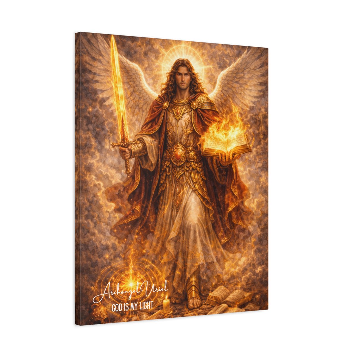 Archangel Uriel Canvas Wall Art