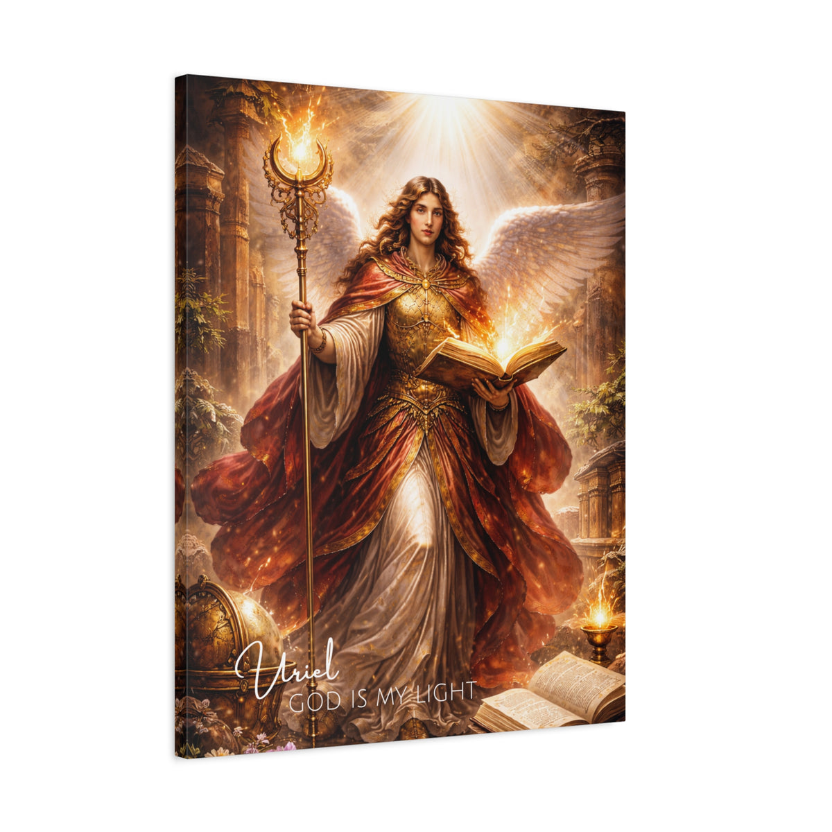 Archangel Uriel God Is My Light Wall Art
