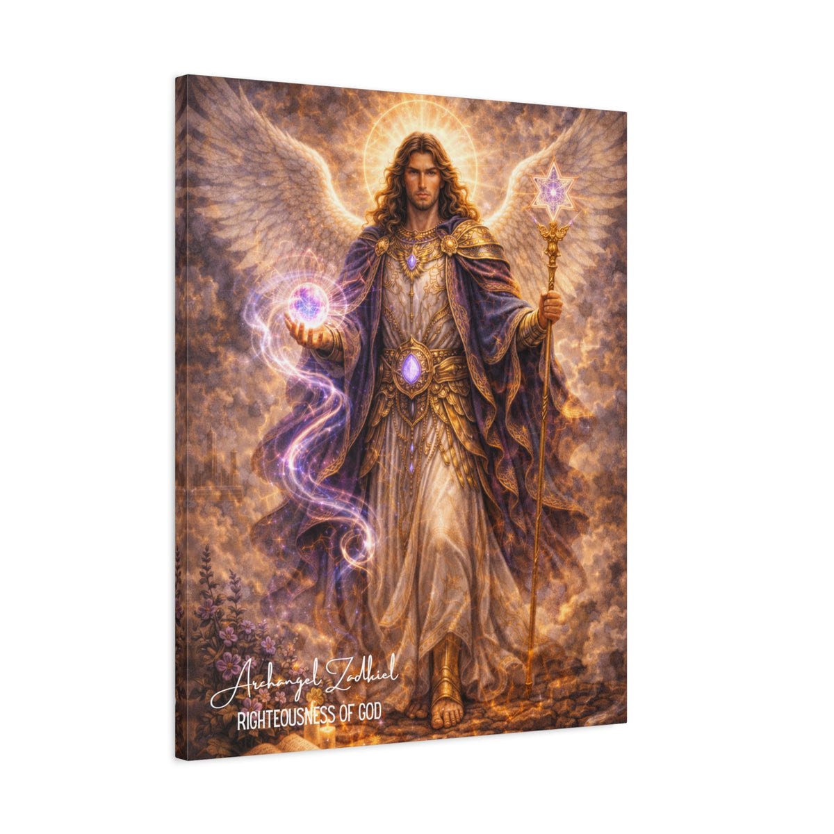 Archangel Zadkiel Canvas Wall Art