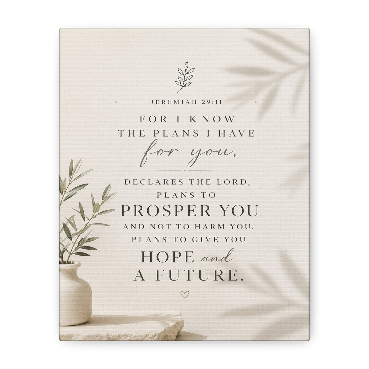 Jeremiah 29:11 Bible Verse Wall Art Canvas product artwork