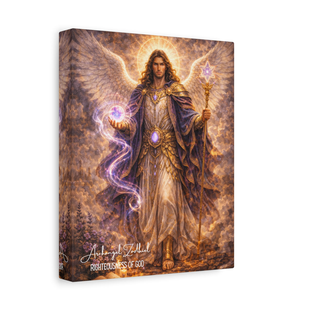 Archangel Zadkiel Canvas Wall Art