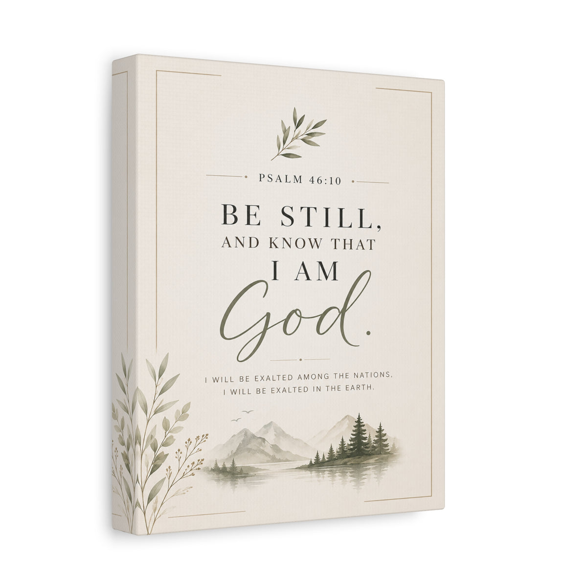 Be Still Psalm 46:10 Inspirational Canvas Art