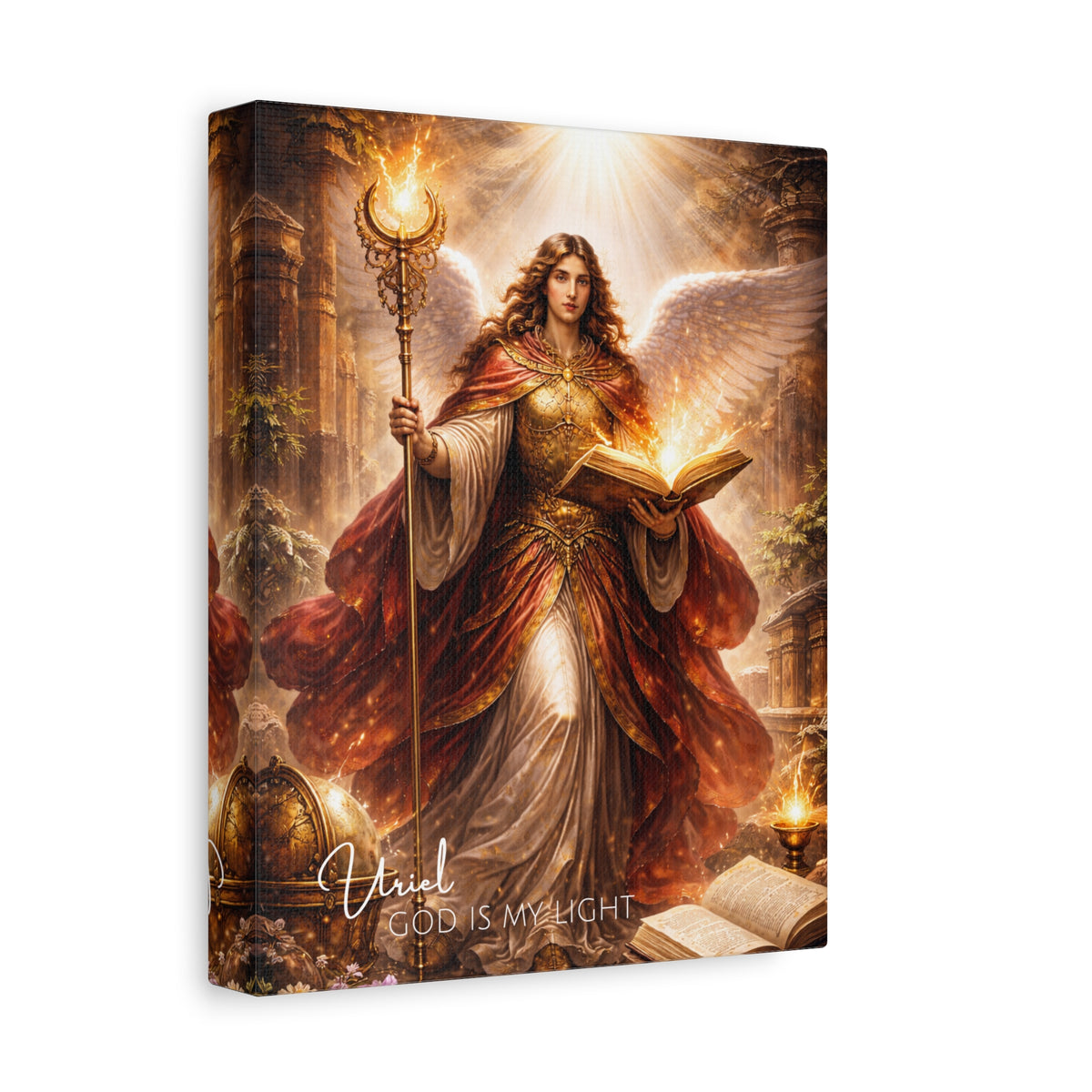 Archangel Uriel God Is My Light Wall Art