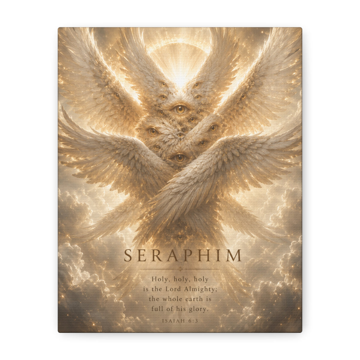 Seraphim Canvas Wall Art, Bible Angel Spiritual Home Wall Art