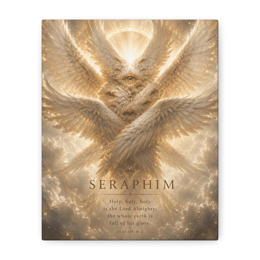 Seraphim Canvas Wall Art, Bible Angel Spiritual Home Wall Art