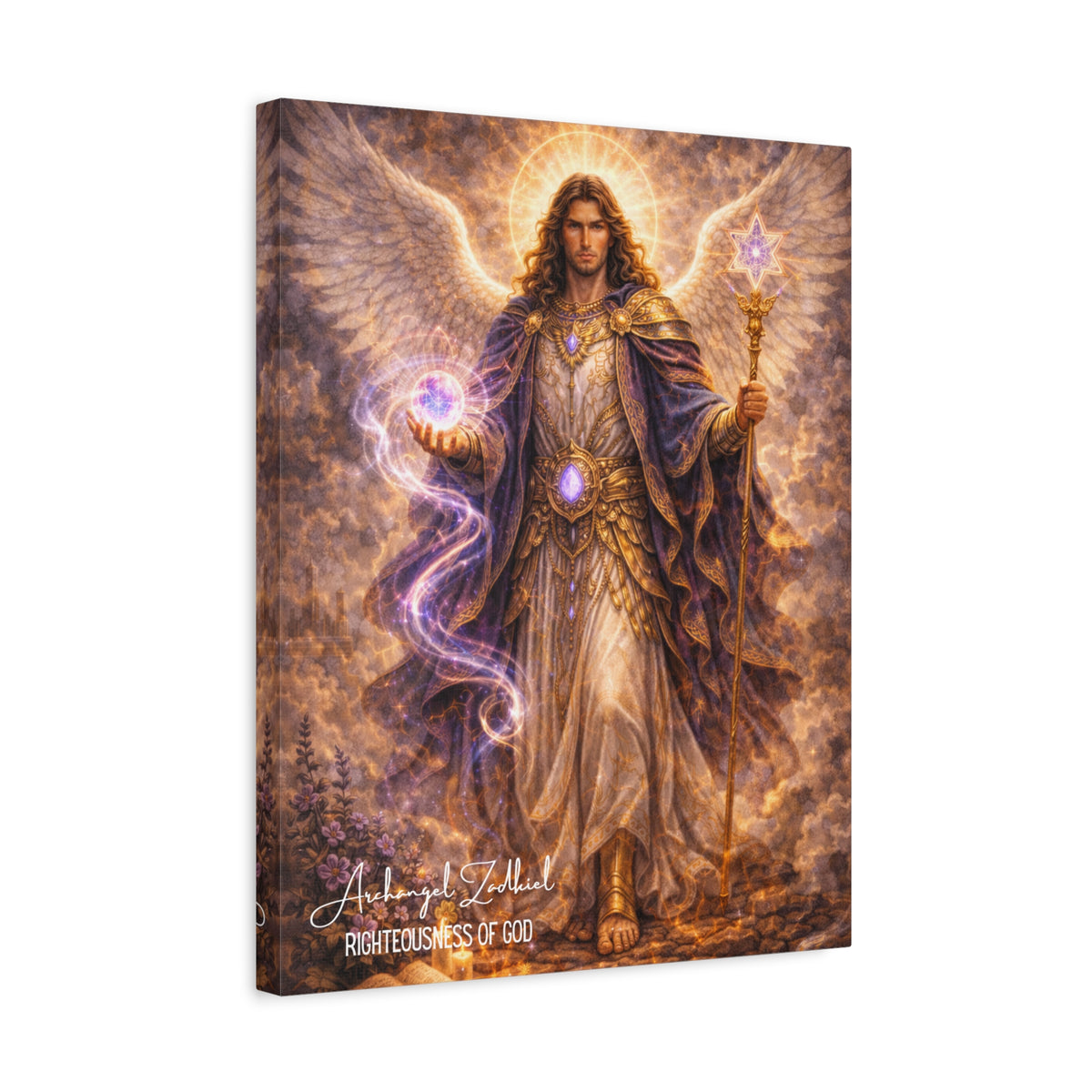 Archangel Zadkiel Canvas Wall Art