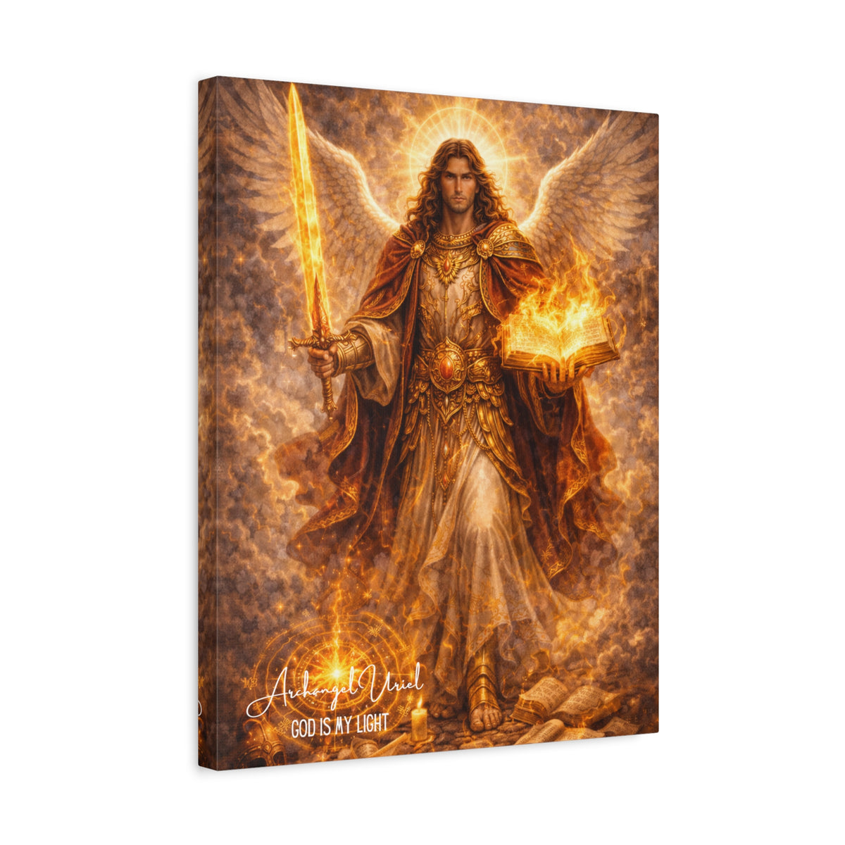 Archangel Uriel Canvas Wall Art