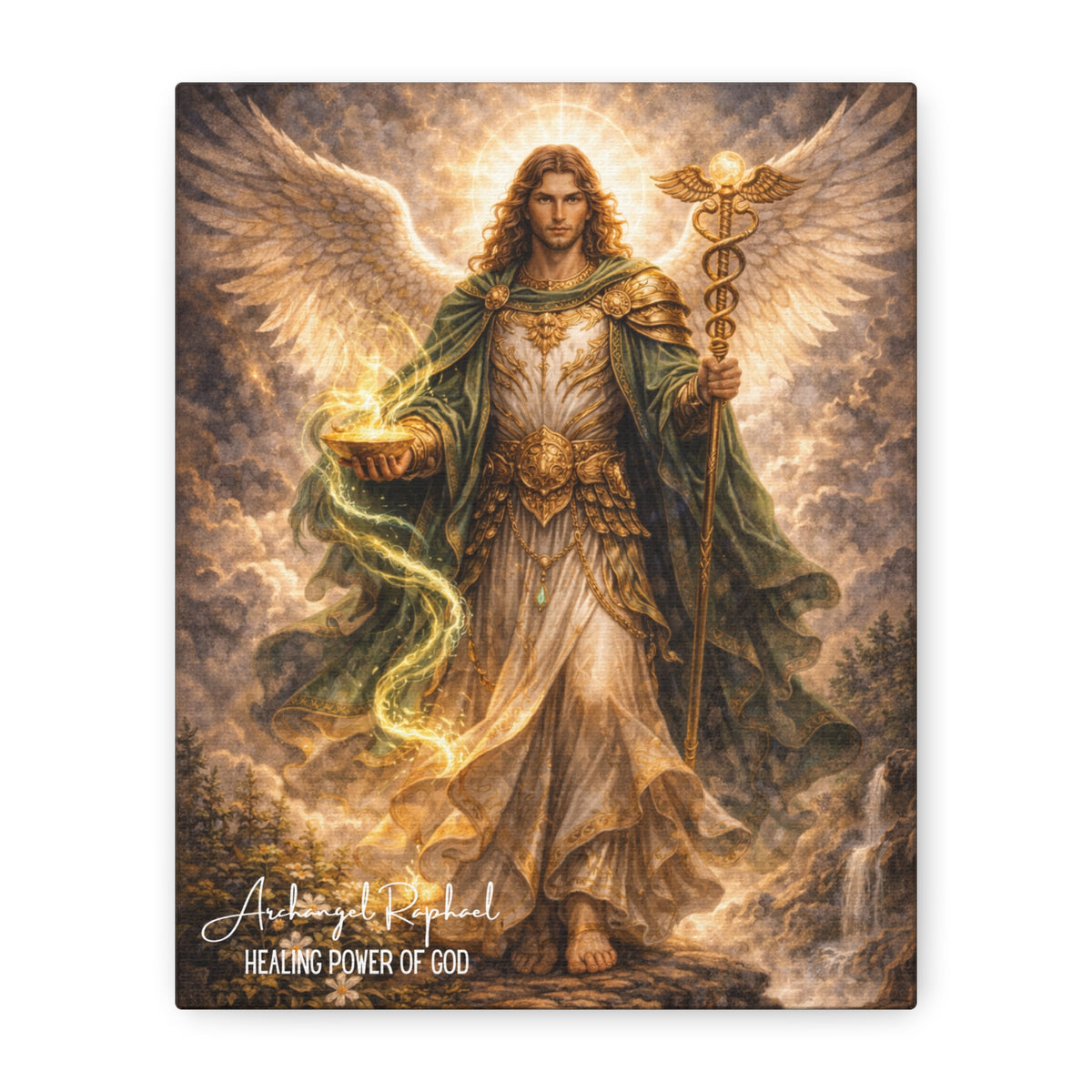 Archangel Raphael Canvas Wall Art