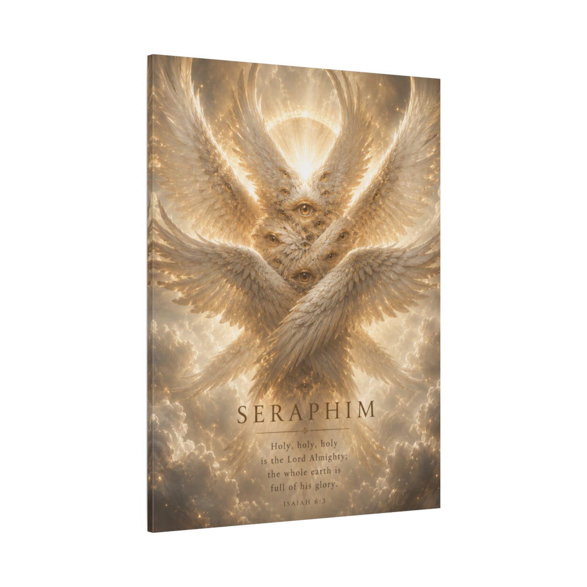 Seraphim Canvas Wall Art, Bible Angel Spiritual Home Wall Art