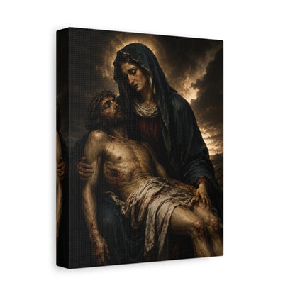 Jesus and Mary The Pieta Canvas Wall Art