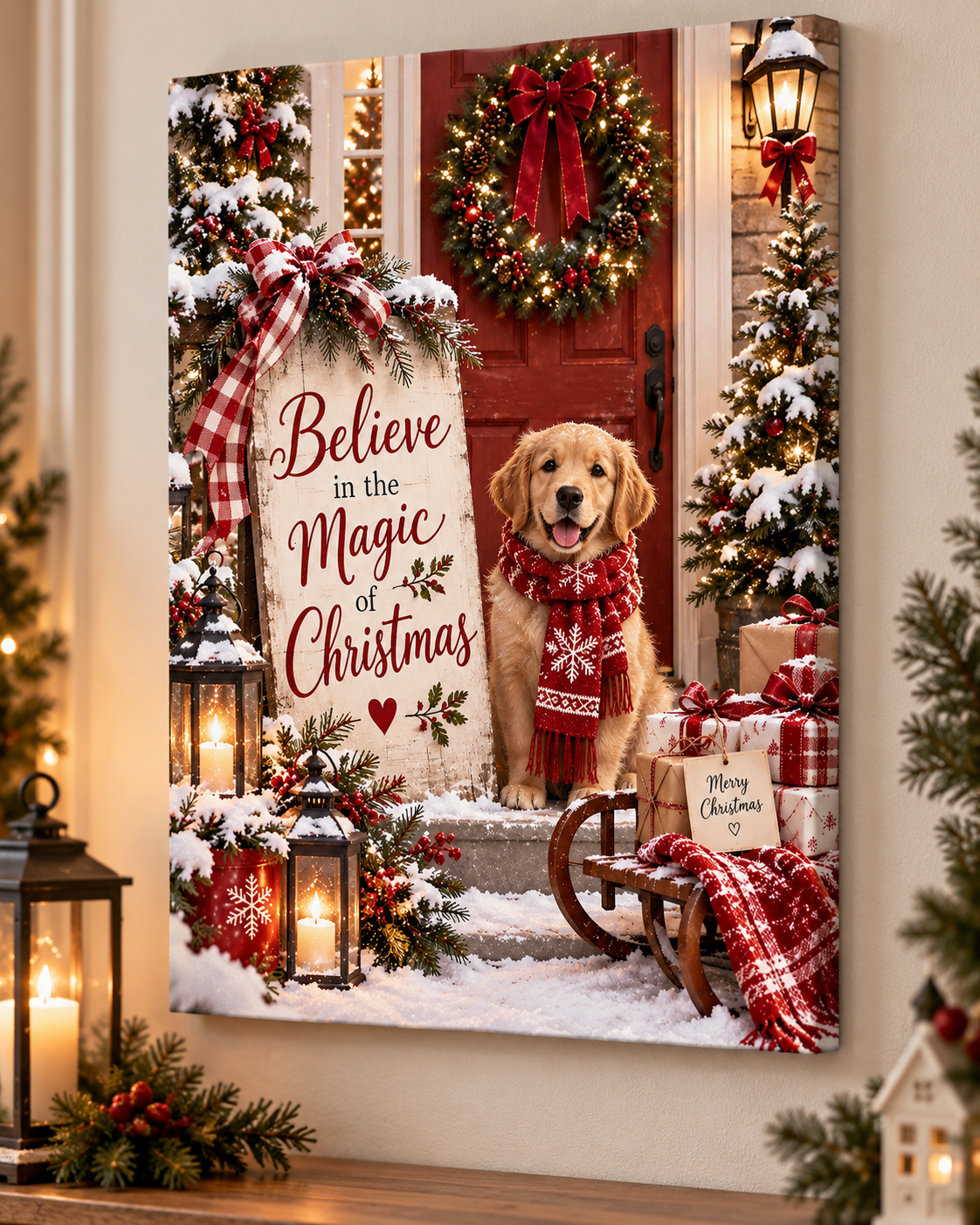 Believe in the Magic of Christmas Canvas Wall Art product artwork