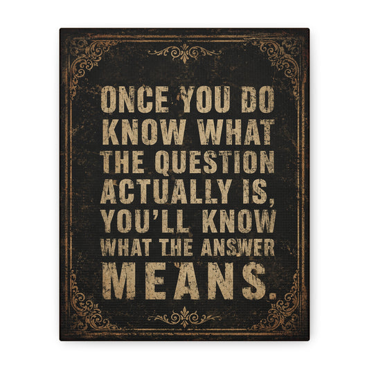 Vintage Typography Quote Canvas, Living Room Wall Decor product artwork