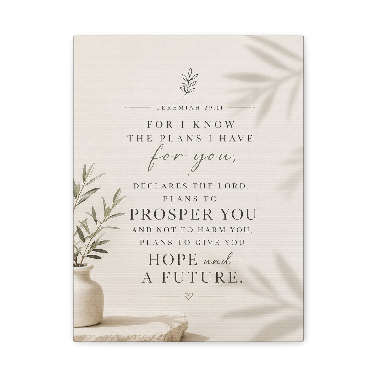 Jeremiah 29:11 Bible Verse Wall Art Canvas