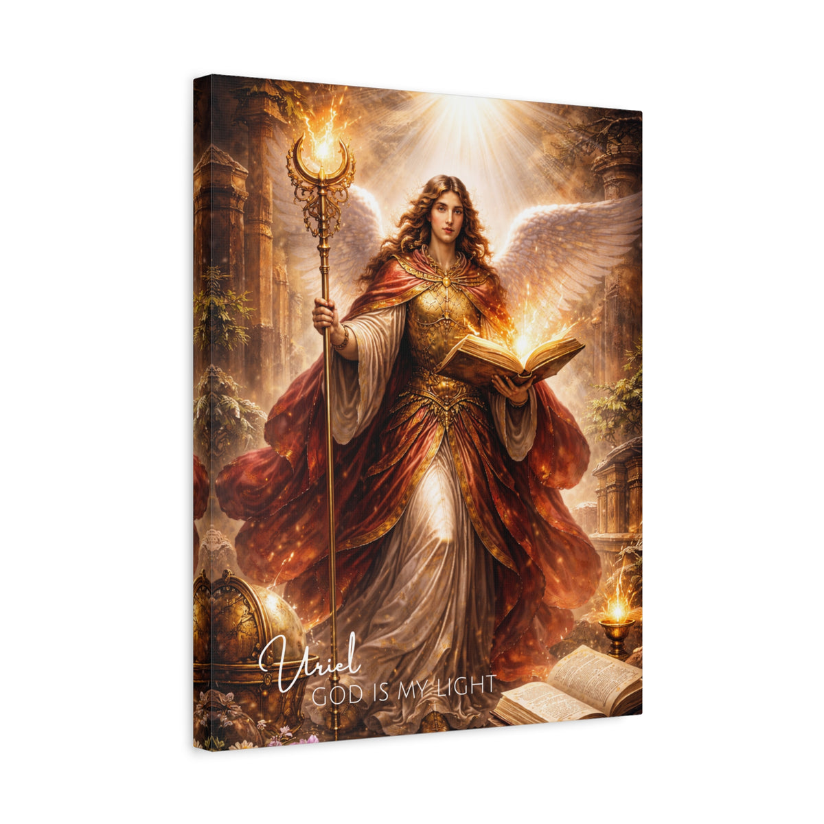 Archangel Uriel God Is My Light Wall Art