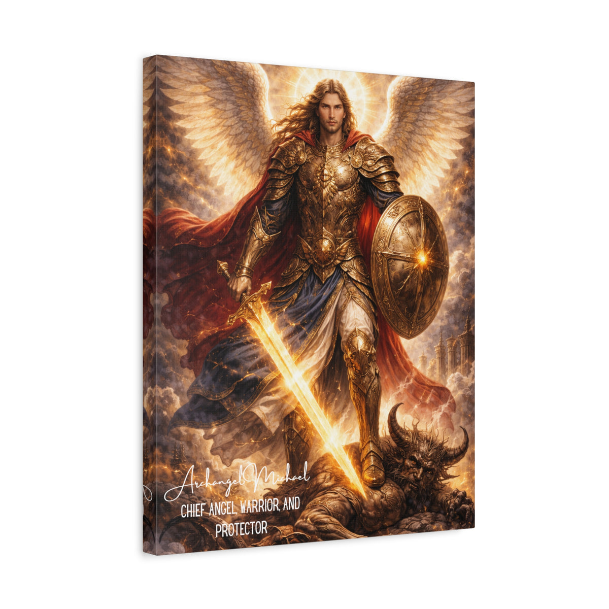 Archangel Michael Canvas Wall Art