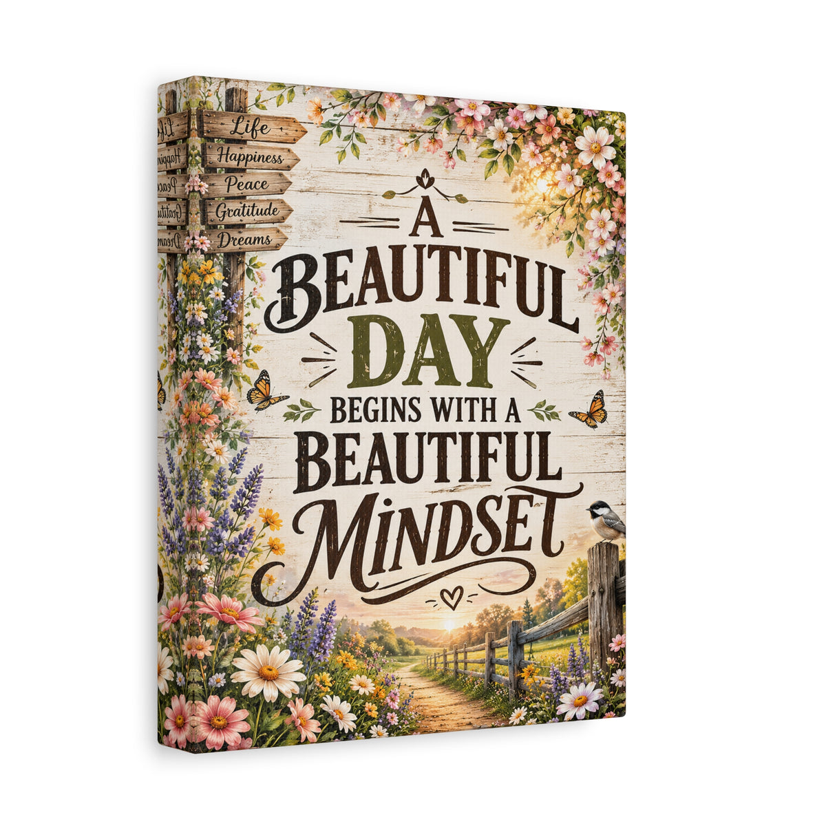 A Beautiful Day Begins With A Beautiful Mindset Canvas Art