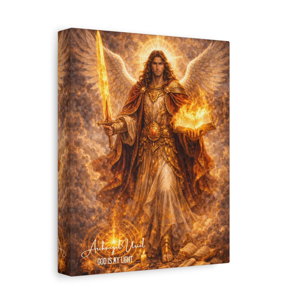 Archangel Uriel Canvas Wall Art