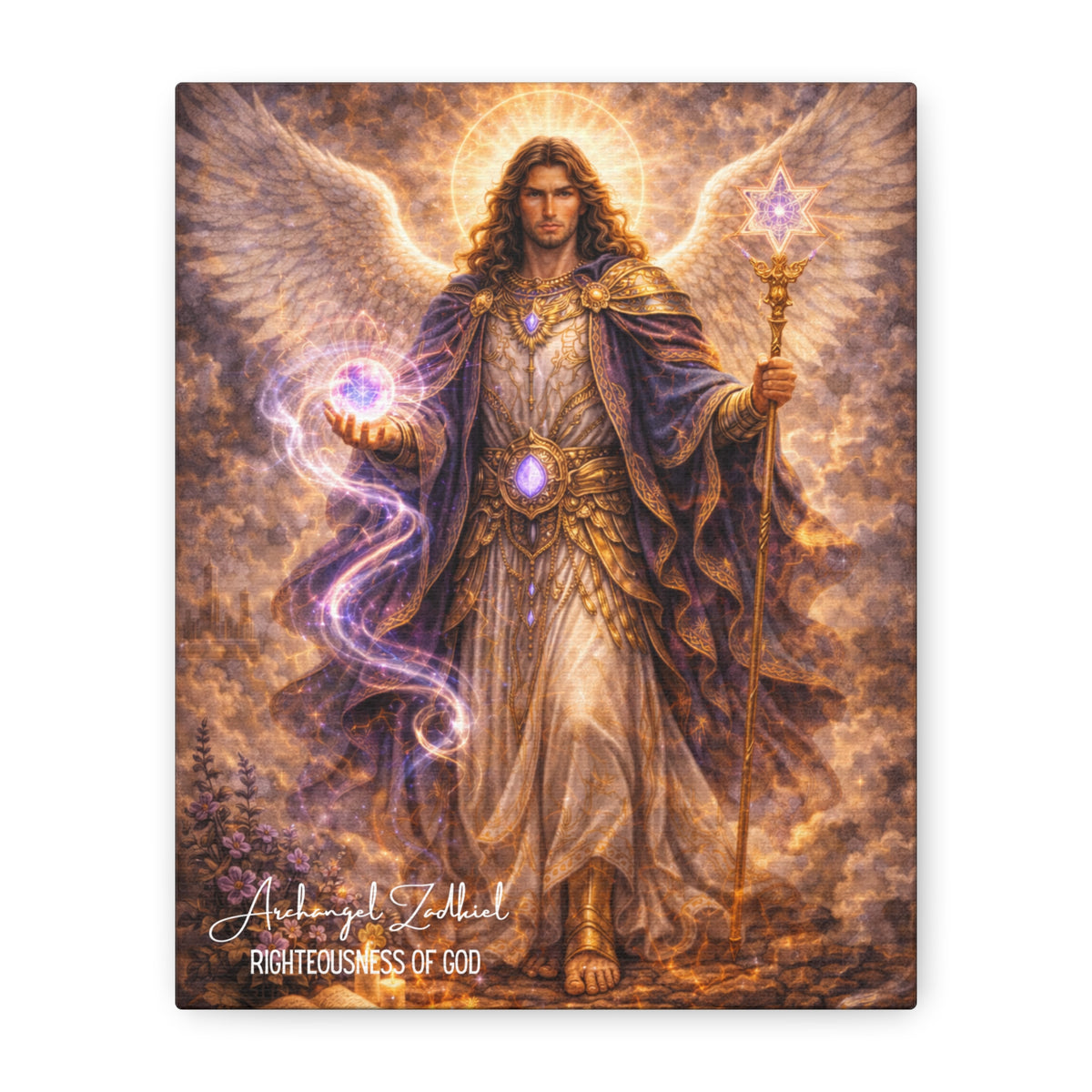 Archangel Zadkiel Canvas Wall Art product artwork