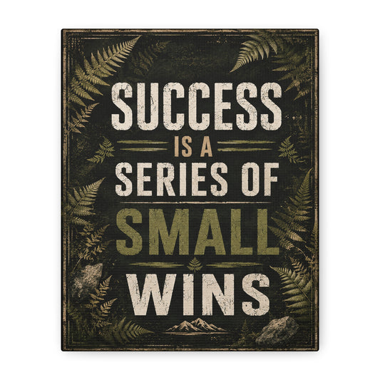 Success Is a Series of Small Wins Canvas Wall Art product artwork