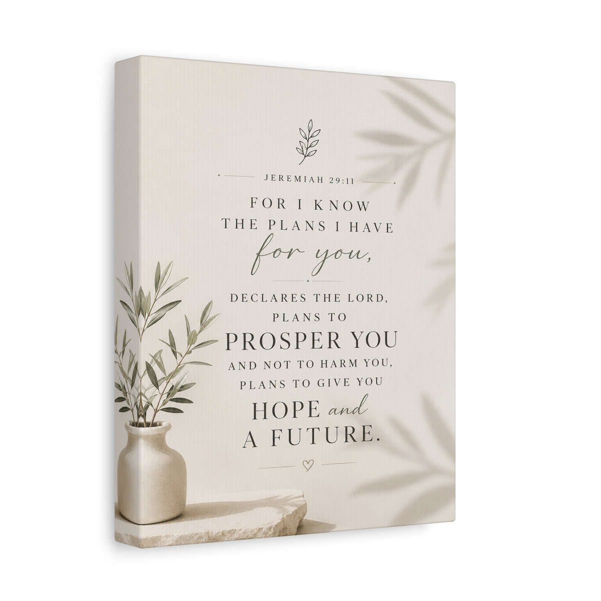 Jeremiah 29:11 Bible Verse Wall Art Canvas