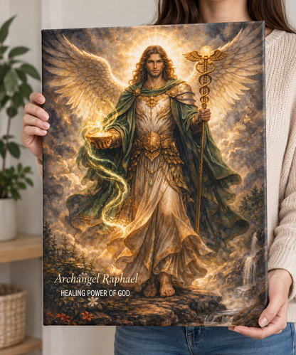 Archangel Raphael Canvas Wall Art