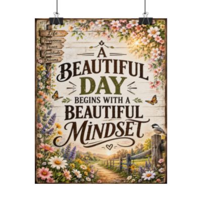 A Beautiful Day Begins With A Beautiful Mindset Canvas Art