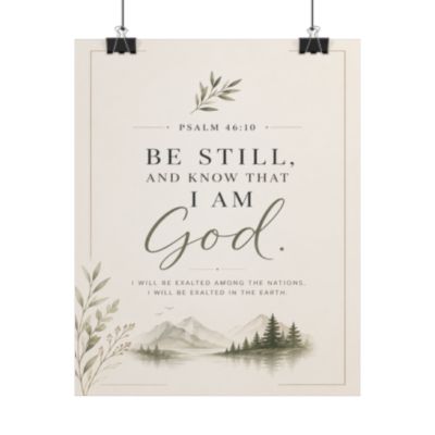 Be Still Psalm 46:10 Inspirational Canvas Art