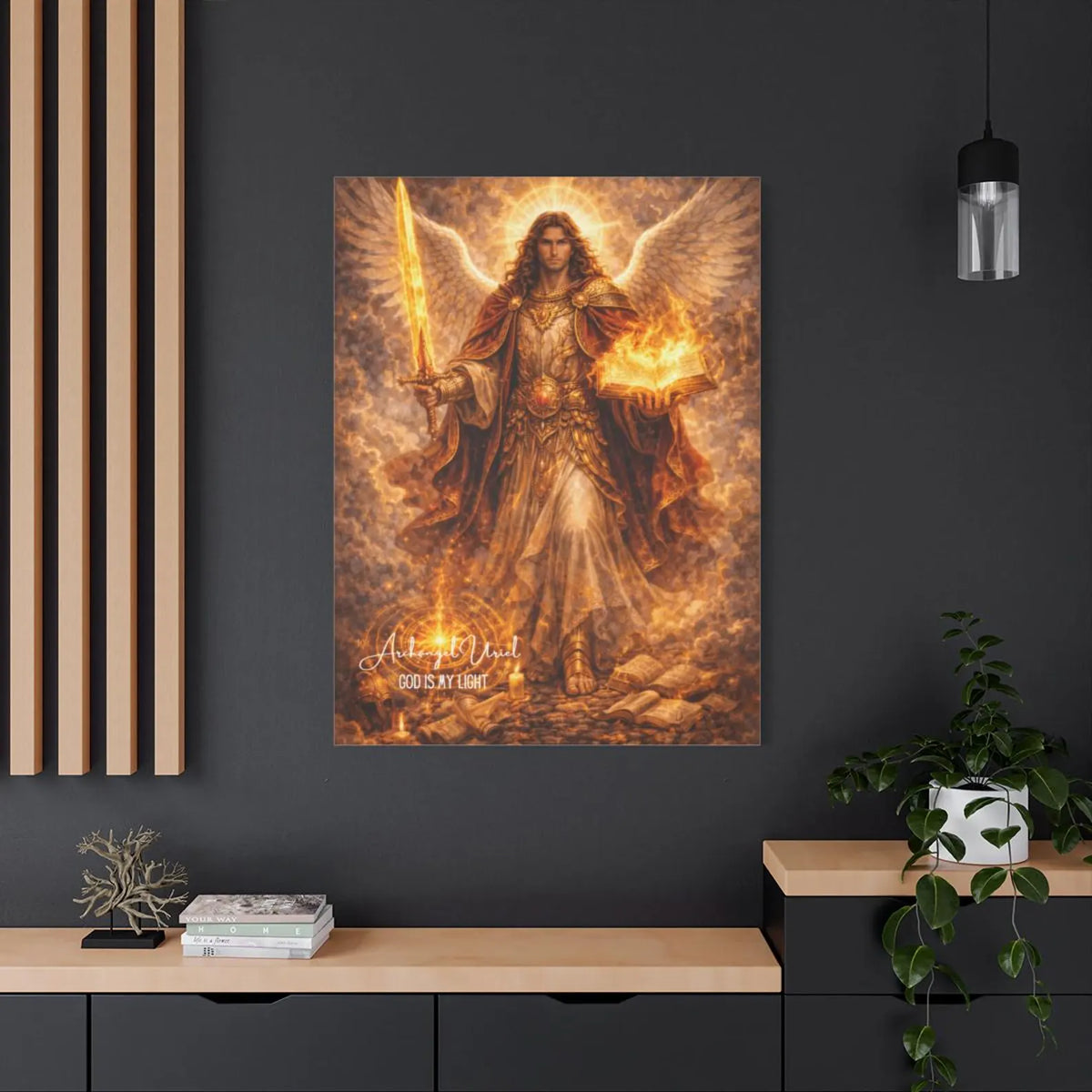Archangel Uriel Canvas Wall Art
