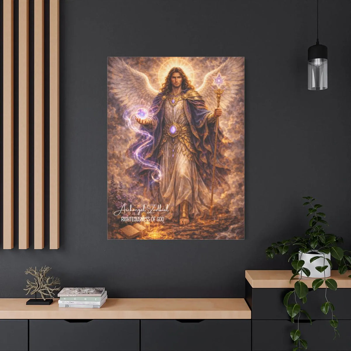Archangel Zadkiel Canvas Wall Art