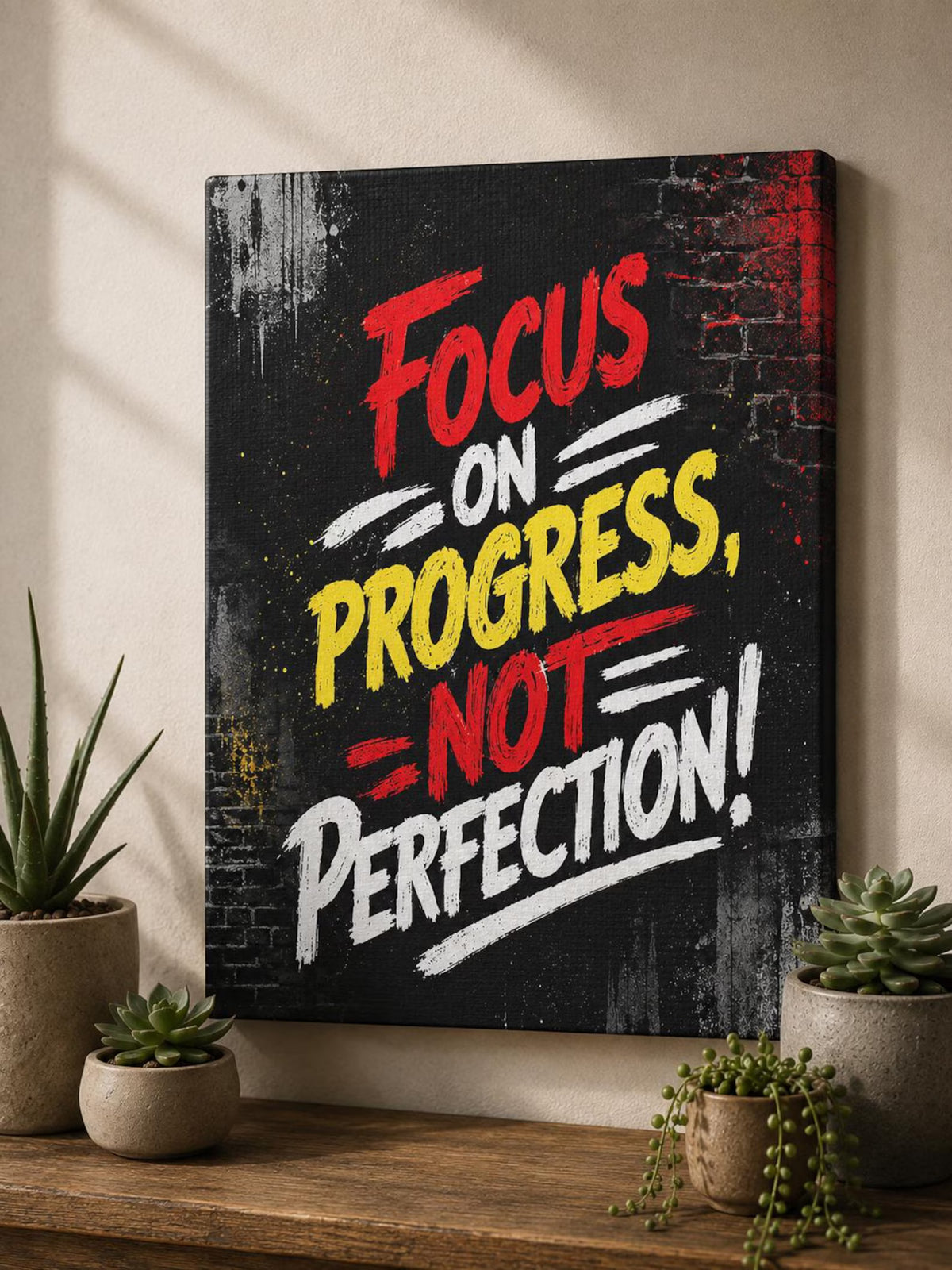 Focus on Progress Canvas Wall Art