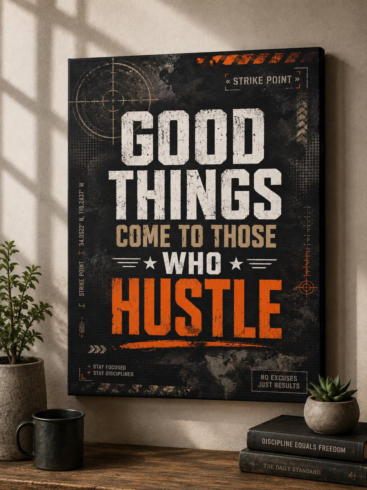 Good Things Come To Those Who Hustle Canvas Wall Art