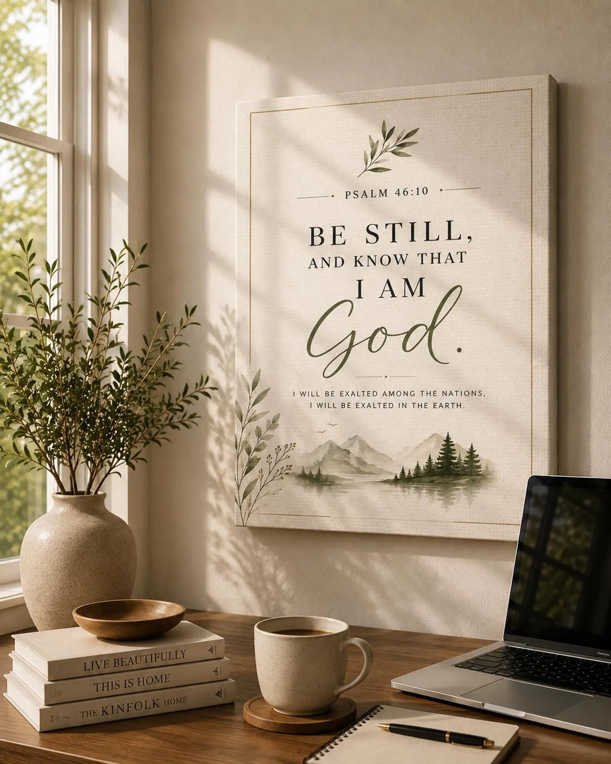 Be Still Psalm 46:10 Inspirational Canvas Art
