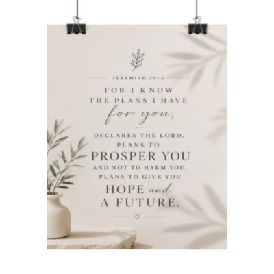 Jeremiah 29:11 Bible Verse Wall Art Canvas