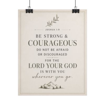 Be Strong & Courageous Canvas Wall Art
