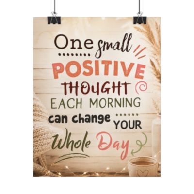 Positive Thought Morning Quote Canvas Wall Art